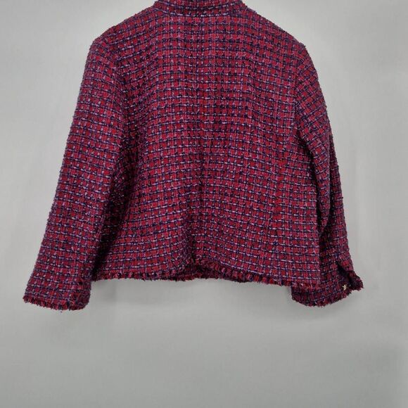 Talbots Women’s Size 18 Tweed Jacket Blazer Pink Purple - Picture 3 of 10